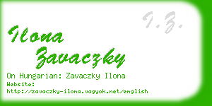 ilona zavaczky business card